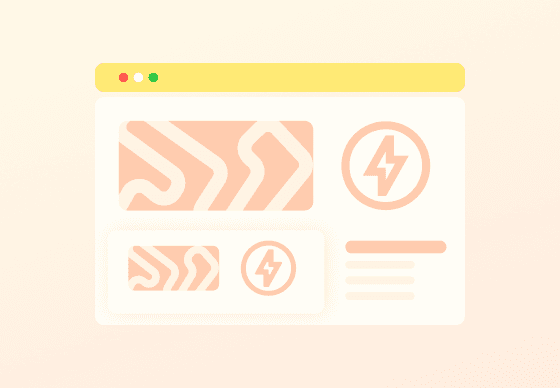 Illustration of a web browser window and a mobile device screen